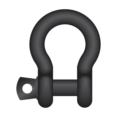 GP Theatre Shackle - Bow Shackle With Screw Pin - Black Painted Theatrical Type TPTHB - (Ref 269-2)