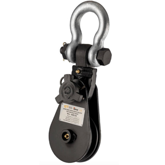 GT Viper Wire Rope Snatch Block Shackle Head