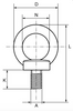 GT Cobra Grade 80 Eyebolt Dimensions