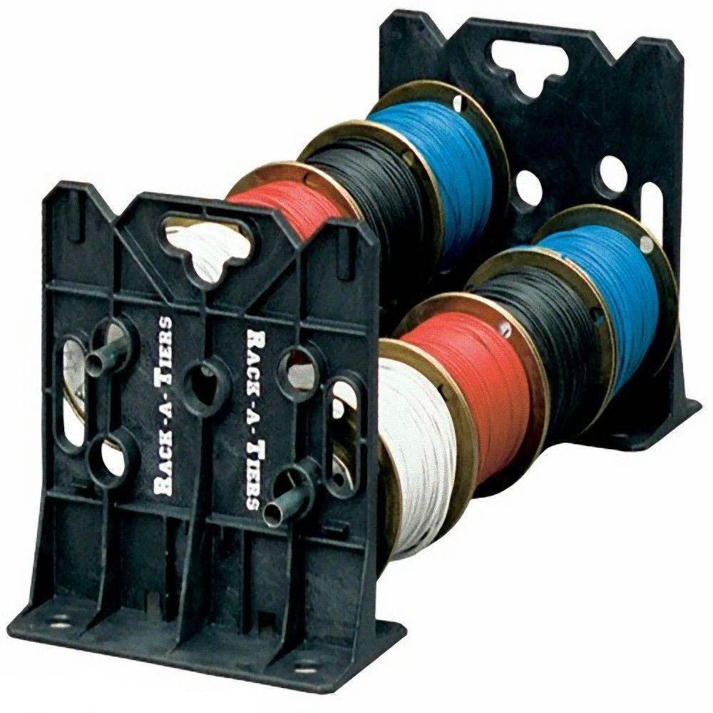 The Rack-A-Tiers Wire Dispenser, cable reeler, cable holder, cable spooler, wire spooler