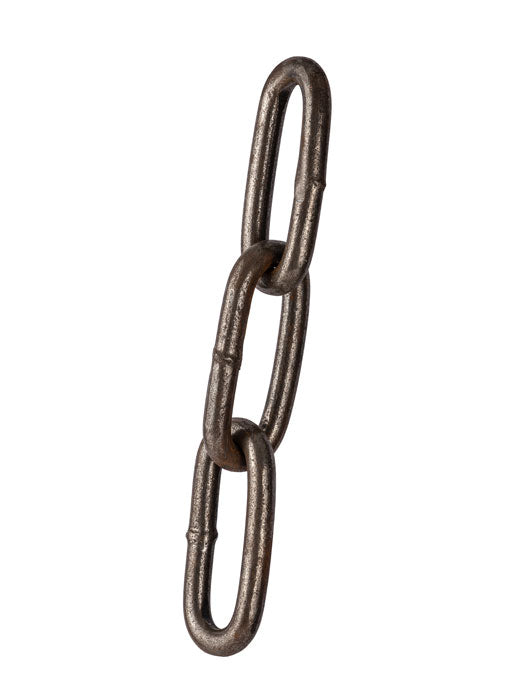 Mild Steel Long Link Chain Self Colour from RiggingUK