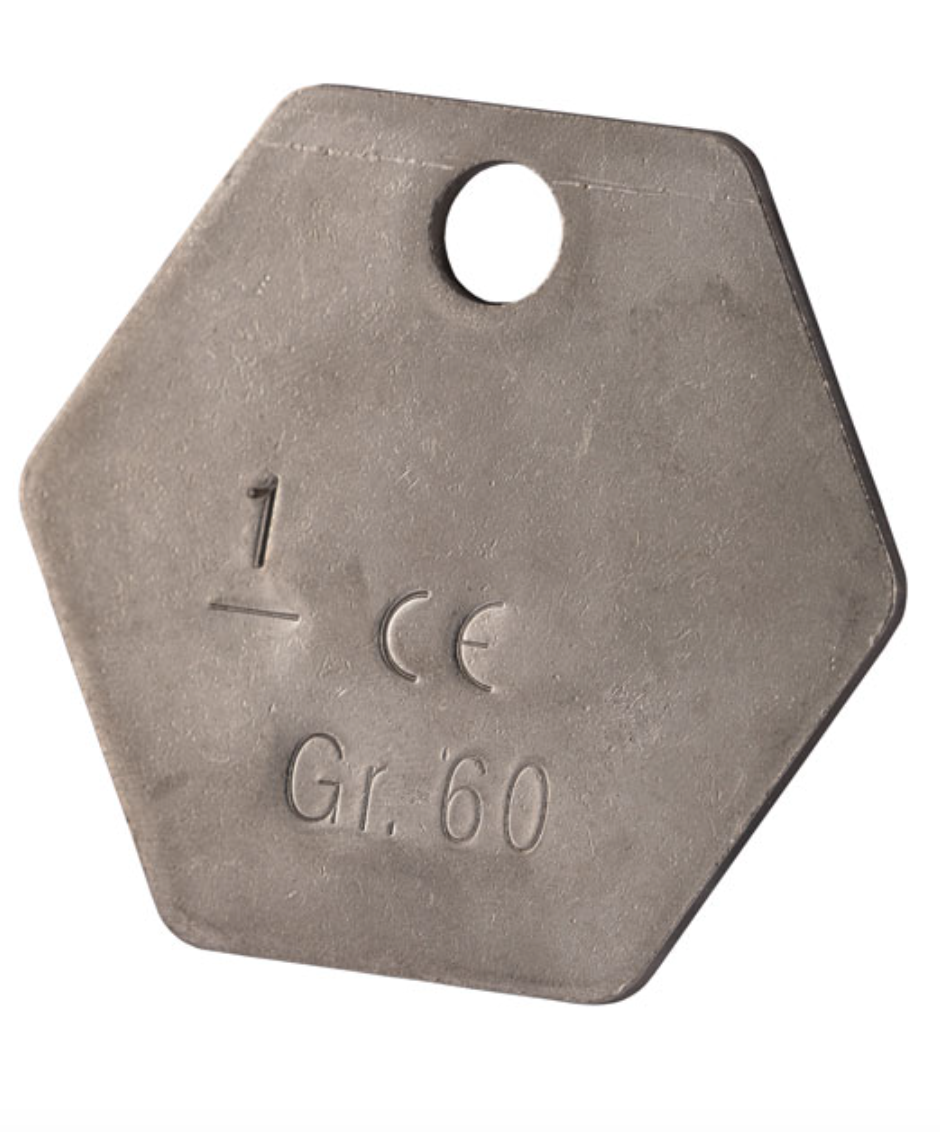 Cartec Grade 6 Stainless Steel Chain Tag