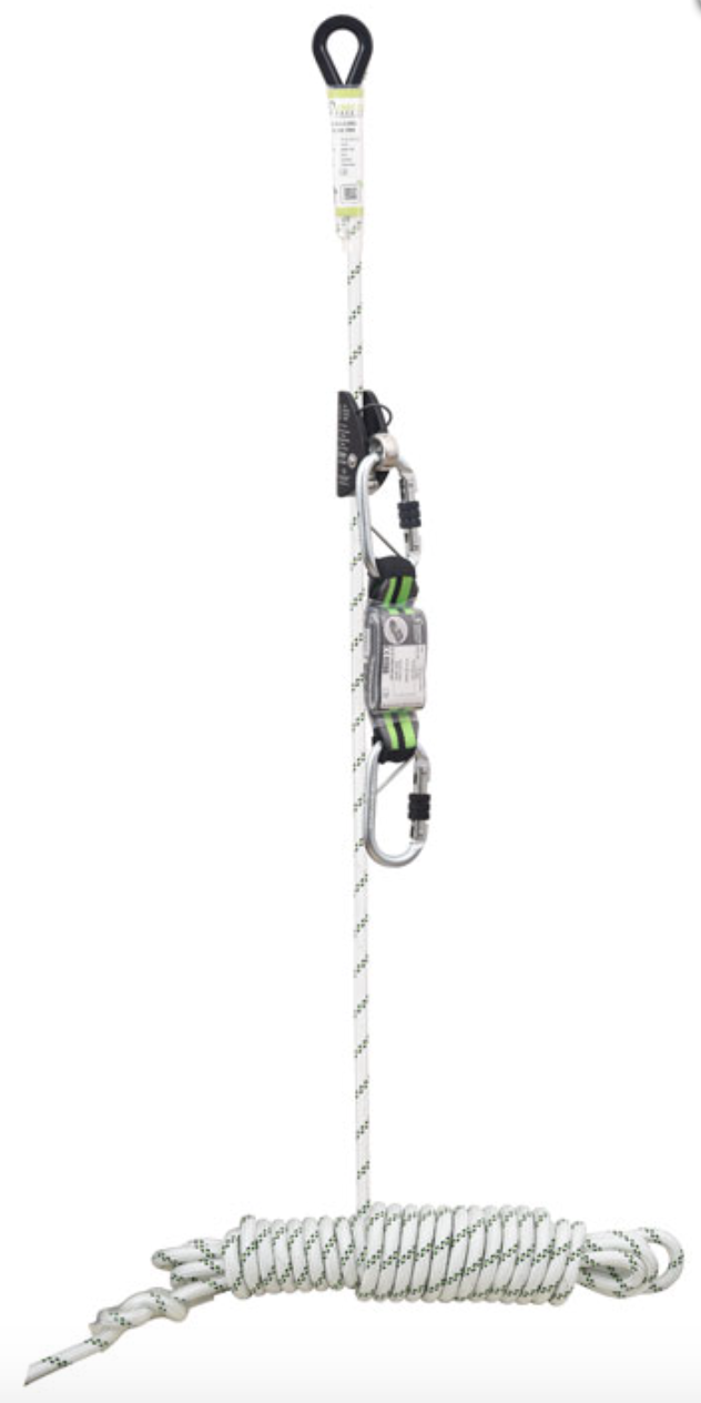 Lorel-A Sliding Fall Arrester with Removable Shock Absorber (with 10m or 20m of Rope)