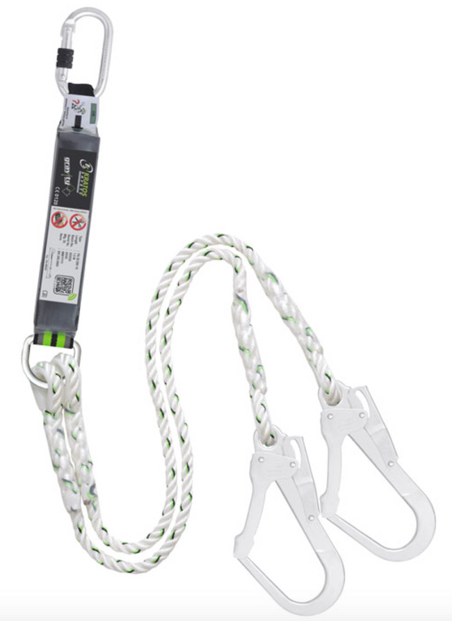 Y Forked Shock Absorbing Twisted Rope Lanyard