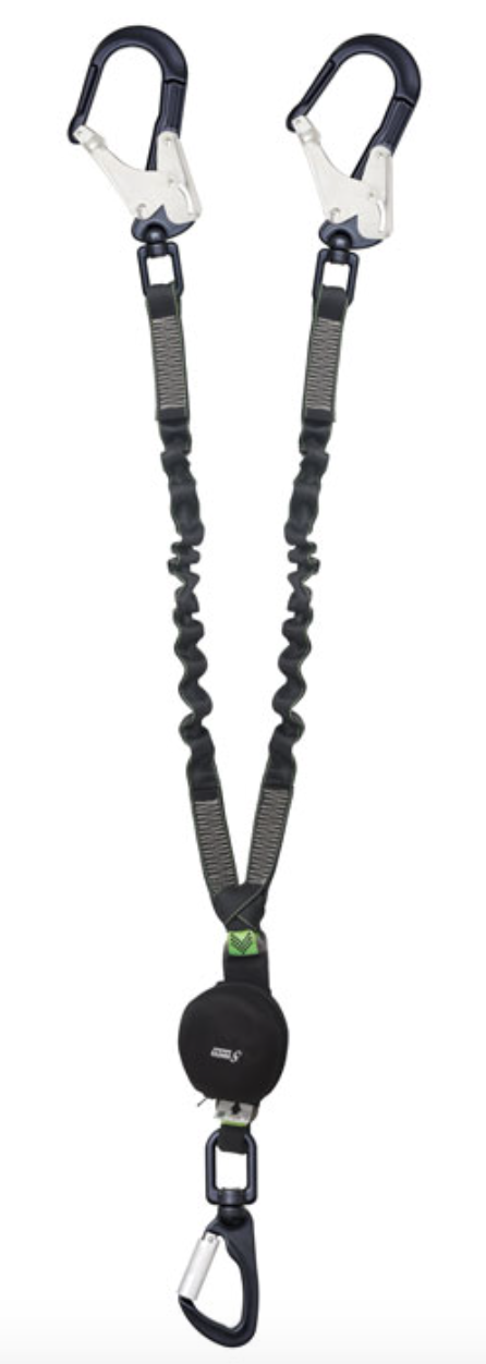 1.5m Gravity-S Y Forked Shock Absorbing Expandable Webbing Lanyard