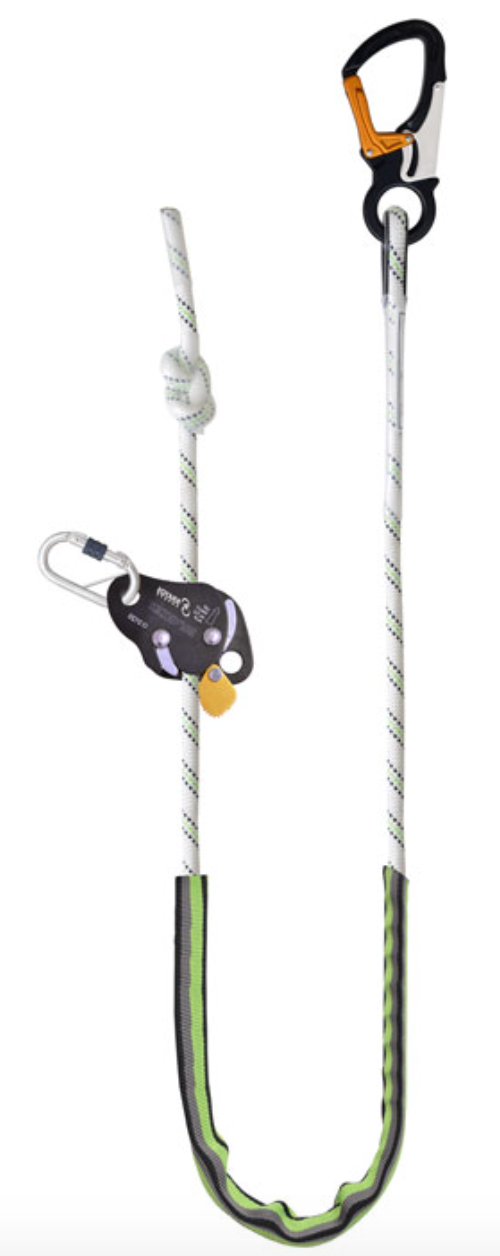 Adjustable Work Positioning Grip 12mm Kernmantle Rope Adjusting Lanyard 1.6 to 5m