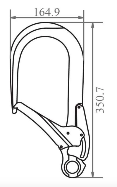 Dimensions for Aluminium Large Rebar Hook