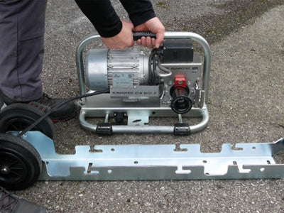 115V Capstan Pulling Winch CW 800 E Including Steel Trolley Mounting Rail And Strap 