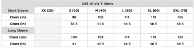 Hi-Viz T-Shirt Long Sleeve - Yellow - Assorted Sizes