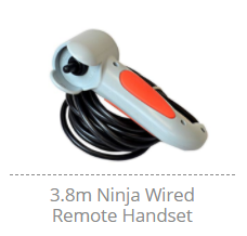Replacement Hand Held 4 Pin Wired Remote 3.8m for Warrior Ninja Range