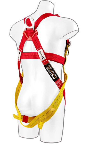 Portwest - 2 Point Plus Harness - Red with Fully adjustable shoulder, chest and leg straps - SALE