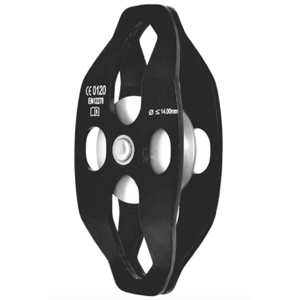 Kratos - Simple Pulley with Moveable Flanges to suit 9-16mm Rope