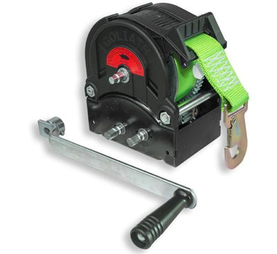 GO-TS2200 Trailer winch with strap and hook 2200kg Ref:151.7.6