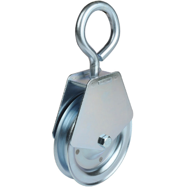 Construction Site Pulley with Rotating Steel Hook for up to 49mm (1 & 1/2" Scaffolding Pipe)