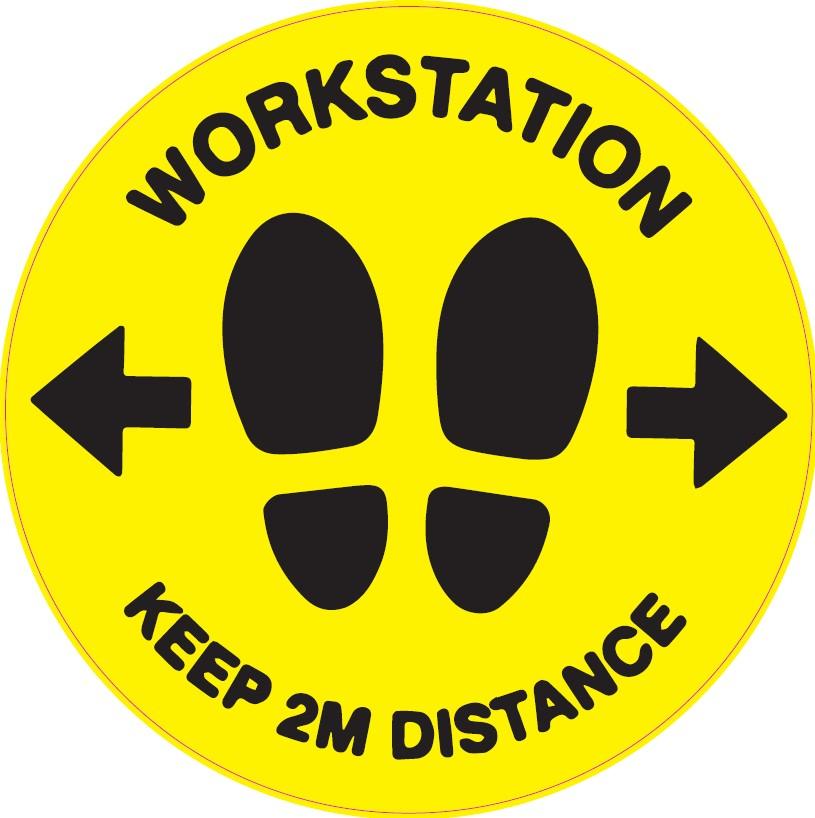 Workstation Keep 2m Distance