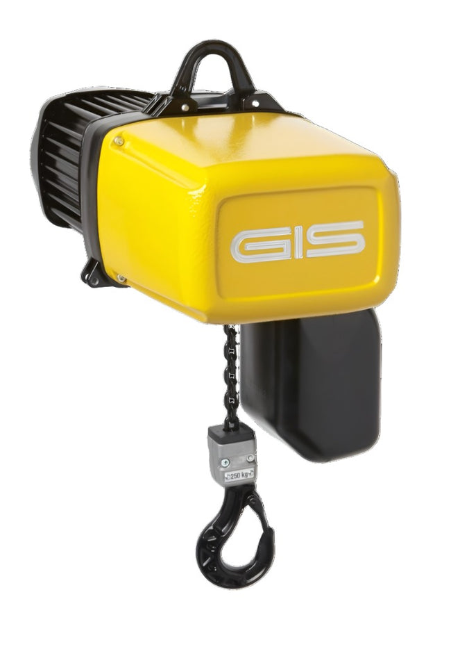 GIS GPM250/1NF ELECTRIC CHAIN HOIST WITH HOOK SUSPENSION - MAX 320kg SWL Ref: 203-2 - Hoistshop