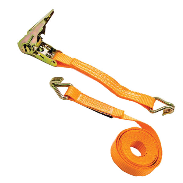 25mm wide MINI 2 Part Ratchet Strap systems with CLAW HOOKS